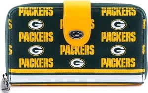 Loungefly NFL Green Bay Packers Logo Zip Around Wallet Clutch Geldbörse - Bild 1 von 9