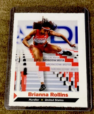 Brianna Rollins Rookie 2013 Si para niños EE. UU. Olympic Hurdler RC Rookie Track Star Foto 1 de 2