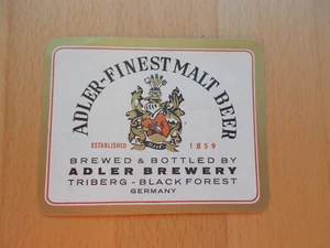 Altes Bieretikett,Adler Brauerei Triberg, Schwarzwald - Bild 1 von 1