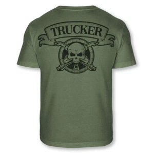 Camiseta Trucker Skull Crossbones - Camisa atlética de conductor de camión - A112 - Imagen 1 de 7