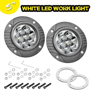 OFFROADTOWN 5"" Montaje empotrado LED Punto de luz redonda Cápsulas de trabajo Lámpara inversa ATV UTV - Imagen 1 de 11