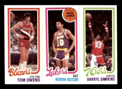 1980 Topps Basketball #123 Owens Nixon Dawkins NM/MT *e9 - Image 1 of 2