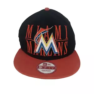 Gorra de béisbol MLB Miami Marlins a presión 9Fifty Nueva Era camioneros ala plana ala plana - Imagen 1 de 9