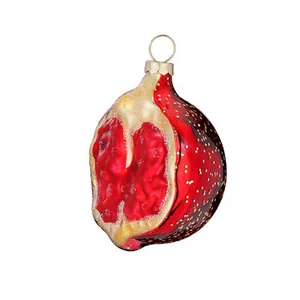 Christbaumschmuck Glas 6,5cm Granatapfel Figur Handbemalt Weihnachten Frucht Rot - Bild 1 von 1