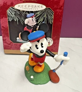 Vintage 1997 Mickey's Long Shot Hallmark Keepsake Christmas Ornament Disney - Picture 1 of 5