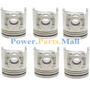 6 PCS 6HK1 Piston & Pin & Snap STD For Isuzu Diesel Engine - Picture 1 of 2