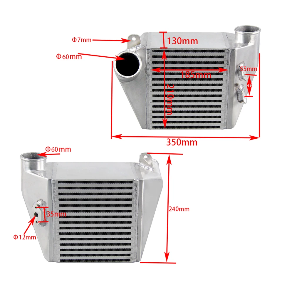 Montage latéral Intercooler Pour Audi A3 /VW Golf MK4 Bora 1.8T 1.9TDI 130mm - Photo 1/4