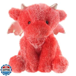 Aprikose Lamm Spielzeug Plüsch rot Plüsch Drache Dinosaurier Stofftier weich kuschelig - Bild 1 von 5