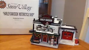 Department 56 Snow Village Harley-Davidson Motorcycle Shop #54886 - Picture 1 of 6