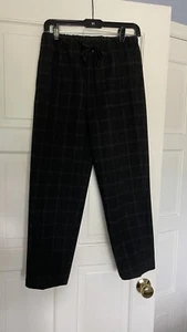 The Group BABATON Aritzia Plaid Pants Black soft pull on size small never worn - Picture 1 of 9