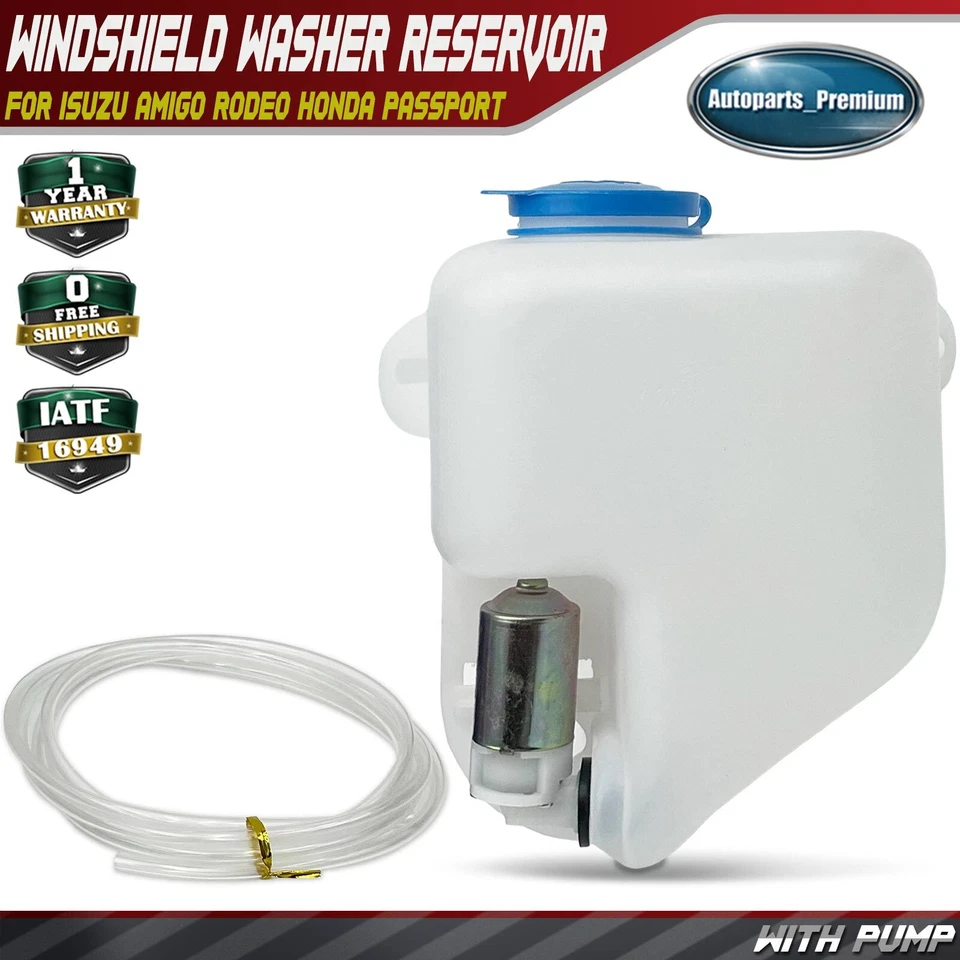 Depósito de lavadora de parabrisas con bomba y tapa para Isuzu Amigo Rodeo Honda Passport Foto 1 de 4