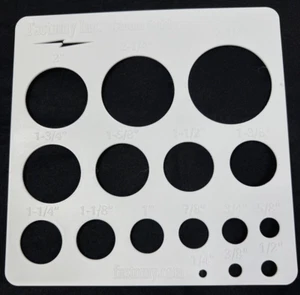 Fastomy Stoma Guide With Sizes 1/4" Through 2-1/2" - White - Picture 1 of 1