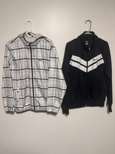 RARO 2LOTTO Nike UOMO LARGE Athletic Dept Plaid giacca a vento full zip VINTAGE - Foto 1 di 6