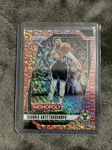 2024-25 Panini Prizm Monopoly #7 Giannis Antetokounmpo rojo brillo/100 - Imagen 1 de 6