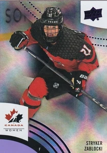 2025 Upper Deck Team Canada Juniors Patterned Purple Foil #19 Stryker Zablocki - Bild 1 von 1