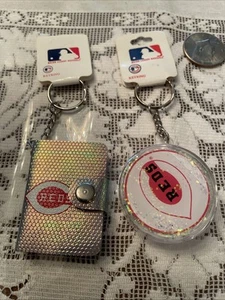 2 Vintage NOS Cincinnati Reds Key Rings  - Picture 1 of 3