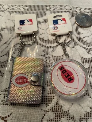 2 Vintage NOS Cincinnati Reds Key Rings  - Image 1 of 3