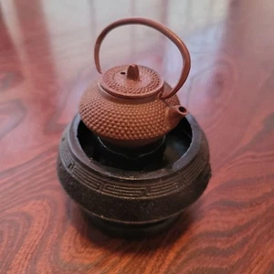 Nanbu Iron Kit With Pedestal Set Ironware Miniature Calligraphy - Picture 1 of 11