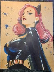 Batgirl Original Bellas Artes Firmado 8.5x11 Certificado de Autenticidad - Imagen 1 de 18