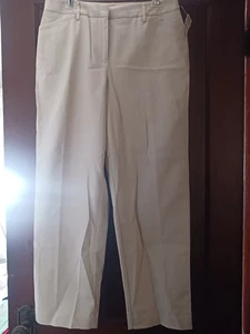 Pantalones chinos de estilo beige Talbots para mujer nuevos con etiquetas talla 10p - Imagen 1 de 4