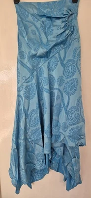 Peter Pilotto Muestra Maxi Falda Temporada 2018 Azul Talla 8 Nueva Sin Etiquetas Foto 1 de 4