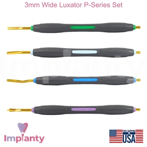 Juego de instrumentos dentales con revestimiento de titanio de acero inoxidable serie P luxator de 3 mm de ancho - Imagen 1 de 12