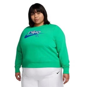 Nike Mujeres Ropa Deportiva Club Polar Talla Grande Gráfico Sudadera Talla EE. UU. 1X Verde - Imagen 1 de 4