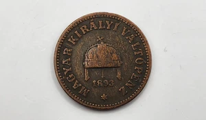 1893 Hungary 2 Fillér Coin - KM#481 - Picture 1 of 4