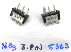 NOS 2 Male Cinch Beau Jones 3-Pin Chassis Mount Connectors, Good Condition. CJ - Picture 1 of 1