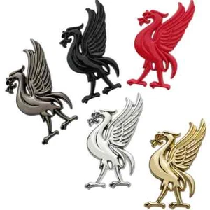 LFC Liverpool Football Club Liverbird NEW Metal Car 3D Adhesive Badge 5 Colours - Picture 1 of 20