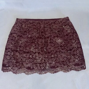 New Abercrombie Kids Stunning Burgundy & gold Skirt Girls Medium 10-12 - Picture 1 of 3