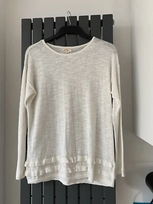 Fatface Summer Cream Jumper Size 8 - Image 1 of 3