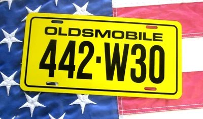 Oldsmobile 442  W30 license plate tag Olds W-30   1968 1969 1970 1971 1972 1973 - Image 1 of 2