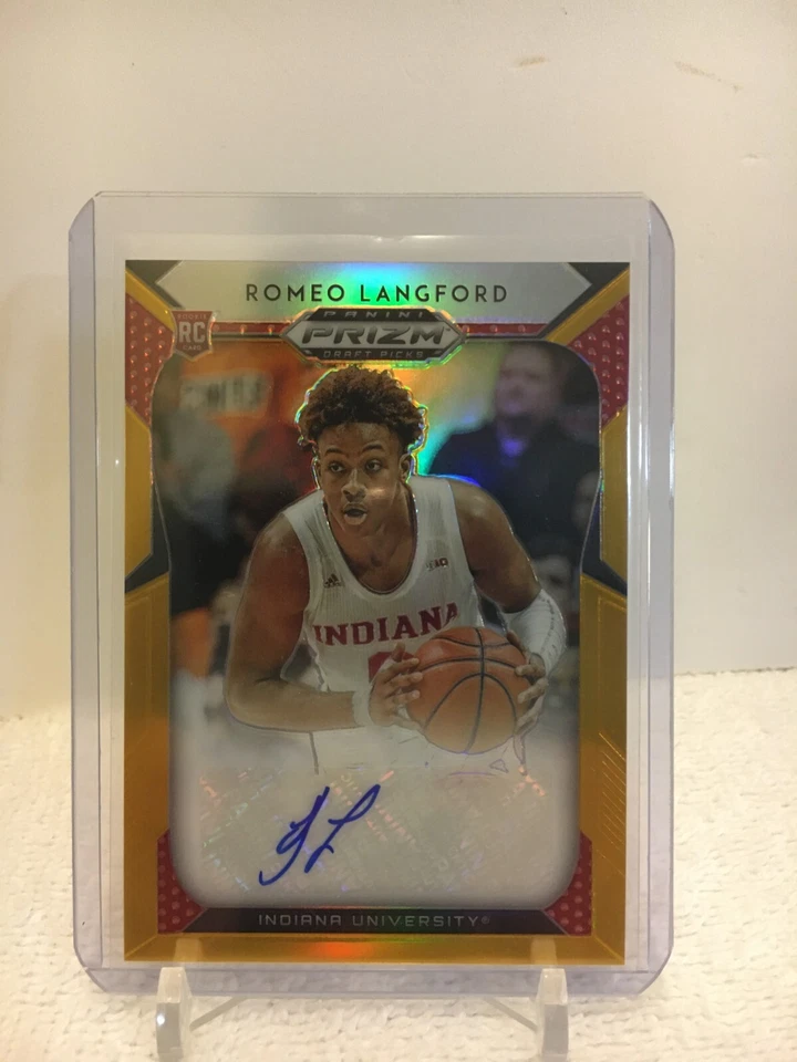 Panini Prizm DRAFT PICKS Romeo Langford Rookie Auto #73 GOLD 04/10 - Image 1 of 2