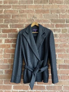 Chaqueta para mujer Ralph Lauren Collection Purple Label, talla 6 Basketweave EE. UU. - Imagen 1 de 12