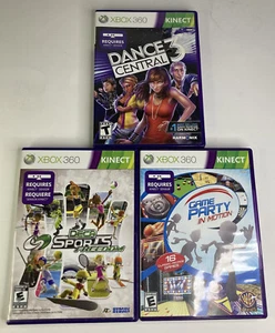 Lot of 3 Xbox 360 Kinect Games: Dance Central 3, Deca Sports, & Game Party - Picture 1 of 3