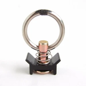 6 Pack Aluminum Base Single Stud Fitting With Round Ring For L Track Core Trax - Bild 1 von 5