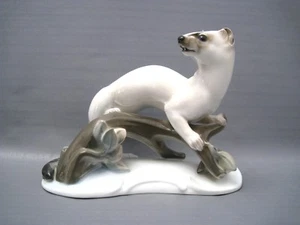Jugendstil Rosenthal Figur Wiesel Marder,Entwurf: O.Obermaier.(177-0418) - Picture 1 of 11