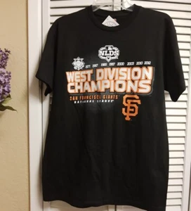 Camiseta negra para hombre de los Gigantes de San Francisco de béisbol 2012 campeón de la División Oeste talla mediana - Imagen 1 de 6