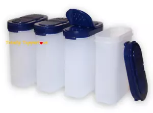 Juego de 4 agitadores de especias Tupperware 8 oz. Talla grande azul vintage ❤️ - Imagen 1 de 3