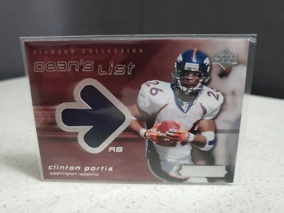 Clinton Portis 2004 Upper Deck Deans List #DL-CP Game Worn Jersey Denver Broncos - Image 1 of 4