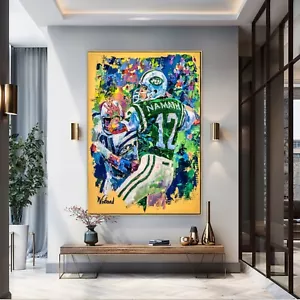 Venta Pintura ORIGINAL Joe Namath FIRMADA POR NAMATH 48"H X 36W Fue $50K, $24,995 - Imagen 1 de 13