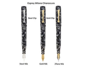 Osprey Milano - Chiaroscuro Füllfederhalter mit EEF/EF/F/M/B/BB Feder Auswahl - Bild 1 von 4