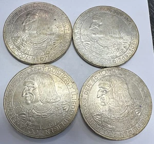 Lot Of 4 1978 Austria Silver 100 Shilling Silver Crown Battle of Durnkrut Km2939 - Picture 1 of 10