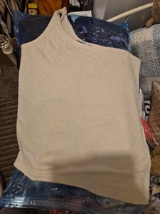 Women's One Shoulder Cream Top Size 18 - Picture 1 of 3