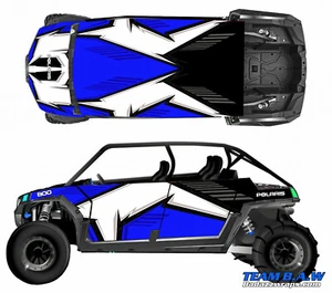 Wrap Graphics Kits VINYL DECALS Grapfix sticker 2007-2010 Polaris RZR 800 4 Door - Picture 1 of 8
