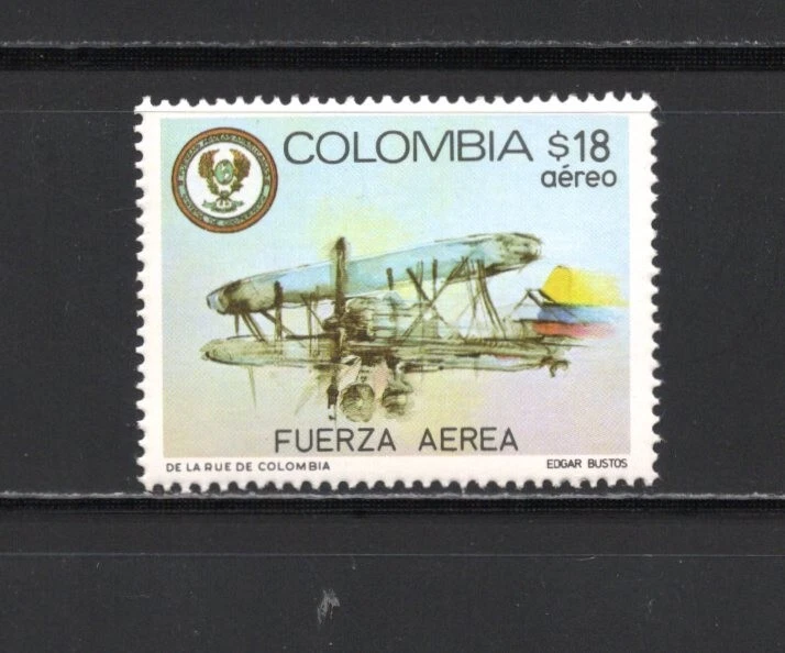 S0216 Colômbia 1982 aviação voo bi-avião 1v.   MNH - Imagem 1 de 1