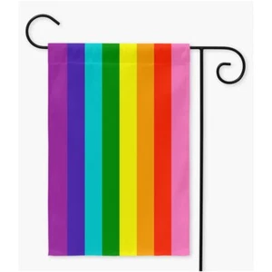 Original 8-Streifen Regenbogen LGBTQ + Pride Yard Flagge - Haus Garten Protest Banner - Bild 1 von 6