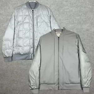 Lululemon About Face Bomber Warpstreme Plumón de Ganso Reversible Gris Talla Grande - Imagen 1 de 19