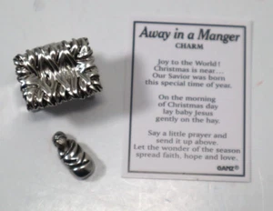 E3 AWAY IN A MANGER Pocket charm figurine prayer box Christmas Ganz faith hope - Picture 1 of 18